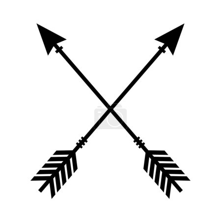 Illustration for Crossed arrows icon vector illustration - Royalty Free Image