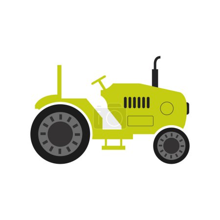 Téléchargez les illustrations : Illustration vectorielle de l'icône du tracteur agricole moderne - en licence libre de droit