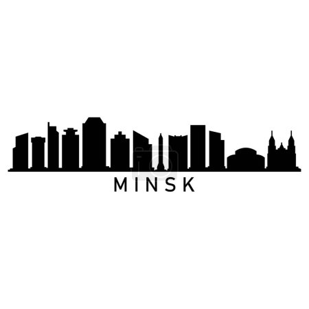 Illustration for Minsk cityscape vector illustration - Royalty Free Image