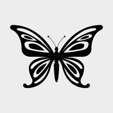 Ilustración de Mariposa aislada sobre fondo blanco - Imagen libre de derechos