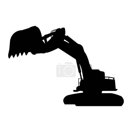 Illustration for Excavator icon. simple illustration of excavator vector icon for web design isolated on white background - Royalty Free Image