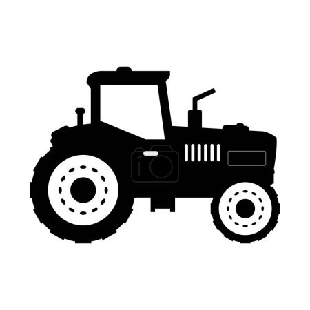 Téléchargez les illustrations : Illustration vectorielle d'une icône de tracteur - en licence libre de droit