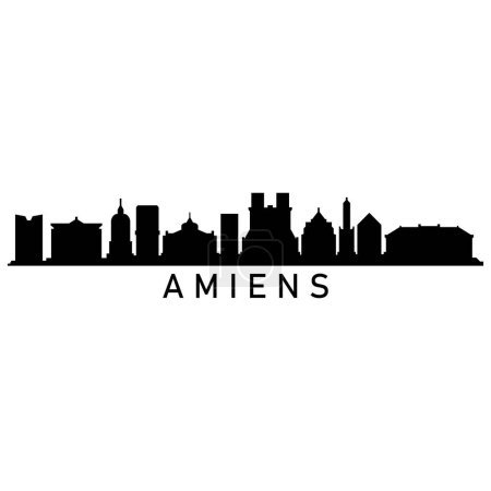 Illustration for Amiens cityscape vector illustration - Royalty Free Image