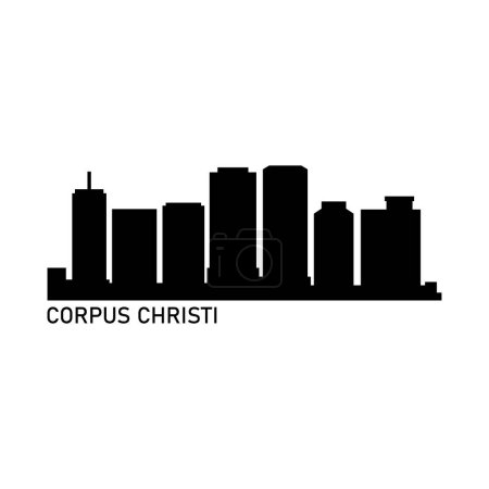 Ilustración de Corpus christi paisaje urbano vector ilustración - Imagen libre de derechos