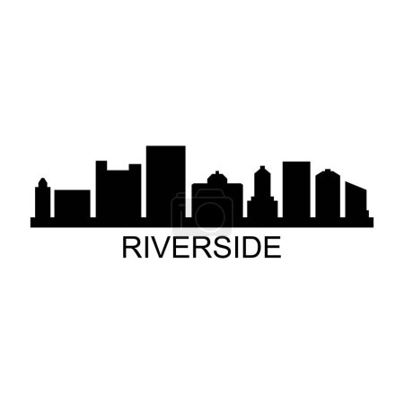 Illustration for Riverside cityscape vector illustration - Royalty Free Image