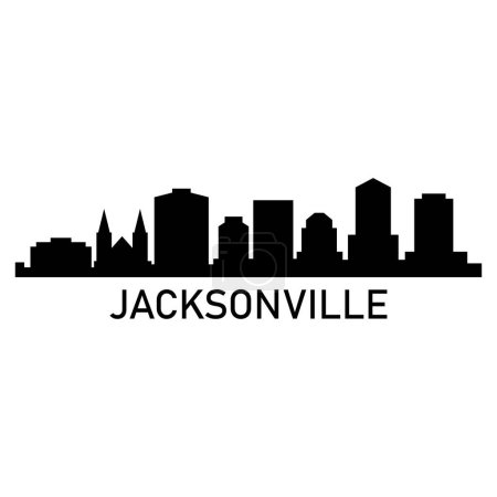 Illustration for Jacksonville cityscape vector illustration - Royalty Free Image