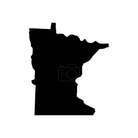 Illustration for Map of minnesota, simple design - Royalty Free Image