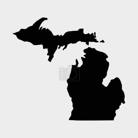 Téléchargez les illustrations : Carte précise de Michigan - en licence libre de droit