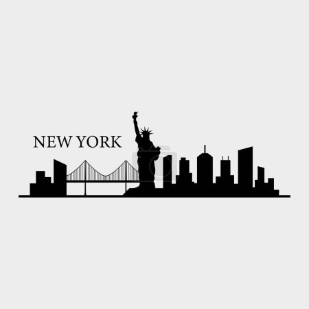 Ilustración de New york cityscape vector illustration - Imagen libre de derechos
