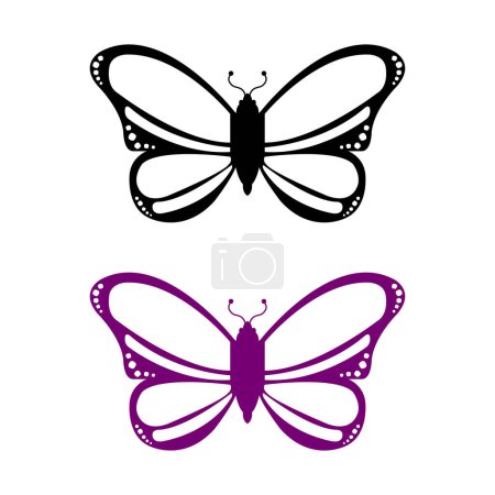 Illustration for Butterflis isolated on white background - Royalty Free Image