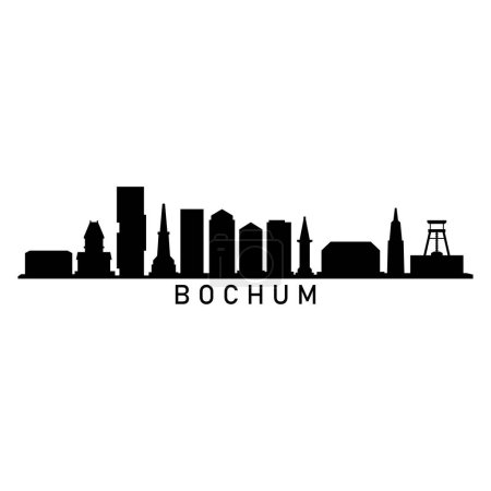ilustración del vector de paisaje urbano bochum