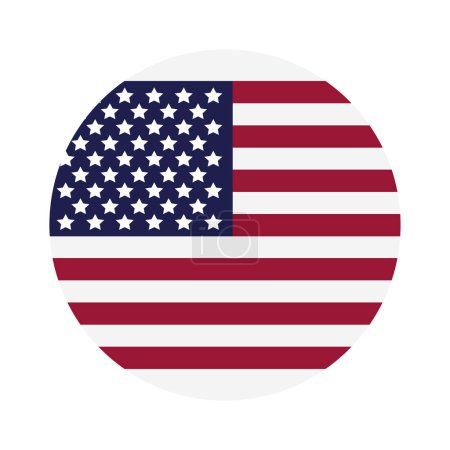 Illustration for Usa flag, vector illustration, flat and color - Royalty Free Image