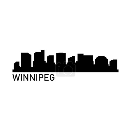 Winnipeg ilustración del vector del paisaje urbano