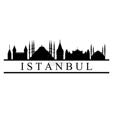 Ilustración de Istanbul ilustración vectorial del paisaje urbano - Imagen libre de derechos
