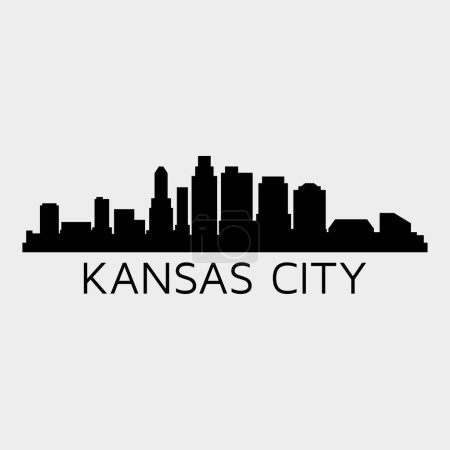 Téléchargez les illustrations : Illustration vectorielle du paysage urbain de Kansas - en licence libre de droit