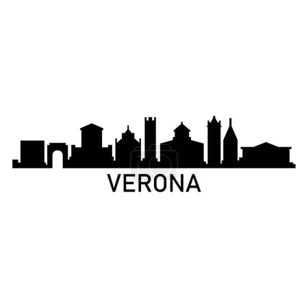Illustration for Verona cityscape vector illustration - Royalty Free Image