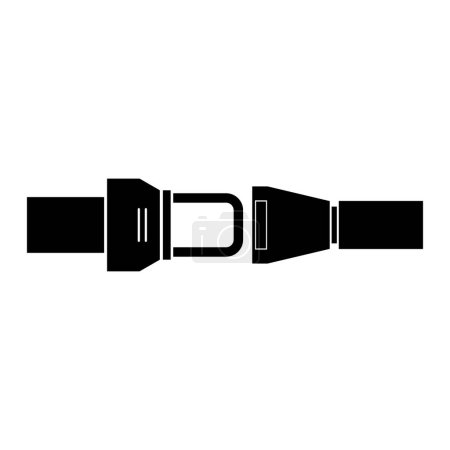 Illustration for Safety auto seat belt icon vector. flat illustration - Royalty Free Image