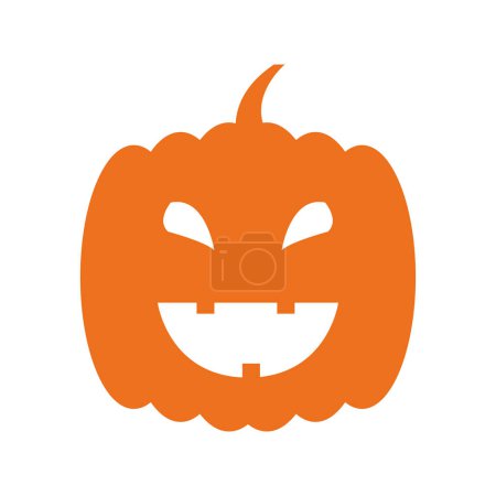 Illustration for Happy halloween pumpkin face icon - Royalty Free Image