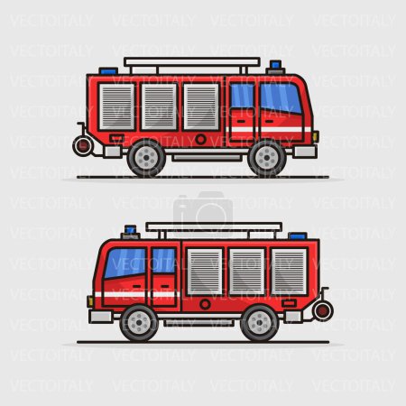 Téléchargez les illustrations : Illustration vectorielle camion. dessin couleur d'un camion - en licence libre de droit