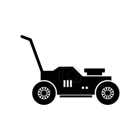 Téléchargez les illustrations : Tondeuse à gazon icône de voiture illustration vectorielle - en licence libre de droit