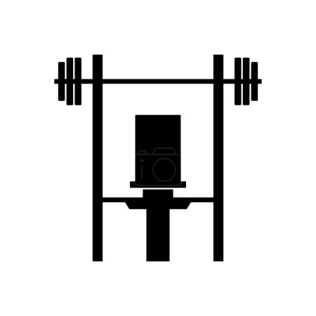 Illustration for Weight lifting icon. simple illustration of bench press vector icon for web - Royalty Free Image