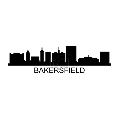 Bakersfield USA illustration vectorielle de la ville