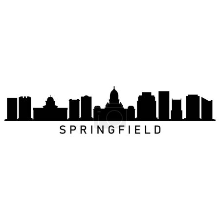 Téléchargez les illustrations : Springfield USA illustration vectorielle de la ville - en licence libre de droit