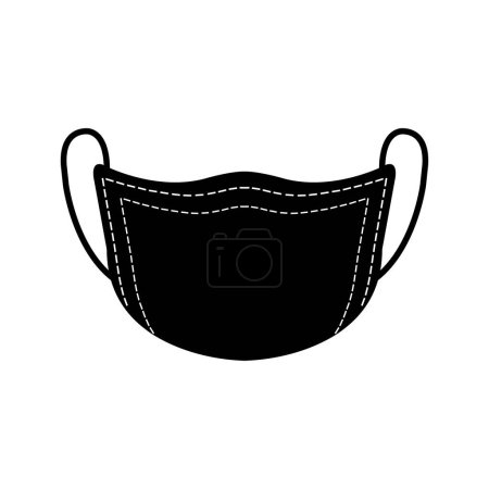 Illustration for Silhouette of a mask icon - Royalty Free Image