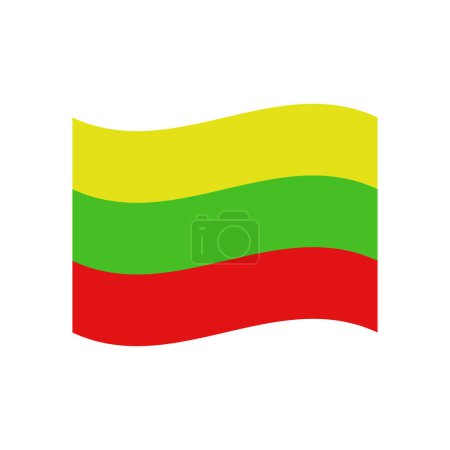 Téléchargez les illustrations : Icône drapeau lithuania dans un style isométrique isolé. indépendance jour férié indépendance nationale concept de jour. - en licence libre de droit