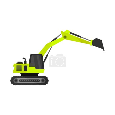Illustration for Excavator icon vector. flat style vector - Royalty Free Image