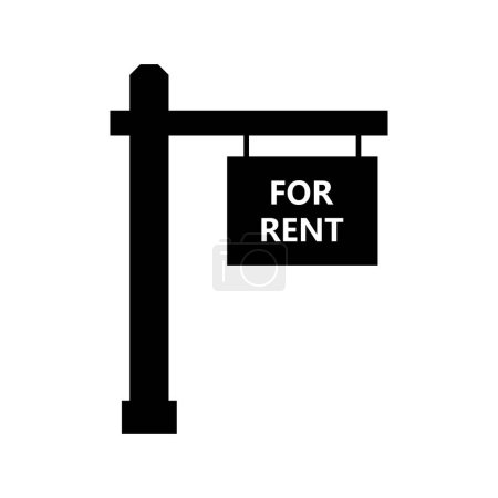 Illustration for Illustration vector graphic of for-rent sign icon template design - Royalty Free Image