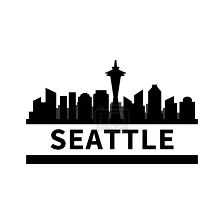 Illustration for Seattle USA city vector illustration - Royalty Free Image