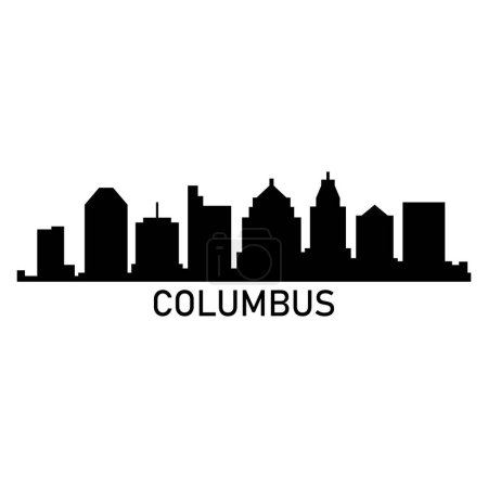 Ilustración de Columbus USA ilustración vectorial de ciudad - Imagen libre de derechos
