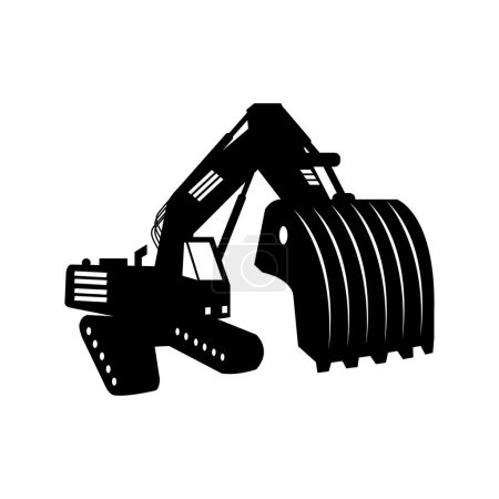 Ilustración de Diseño vectorial de excavadora y excavadora. conjunto de excavadora y equipo e icono de construcción para stock. - Imagen libre de derechos