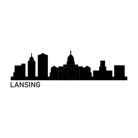 Téléchargez les illustrations : Illustration vectorielle horizon Lansing - en licence libre de droit