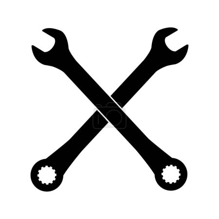 crossed wrenches vector illustration