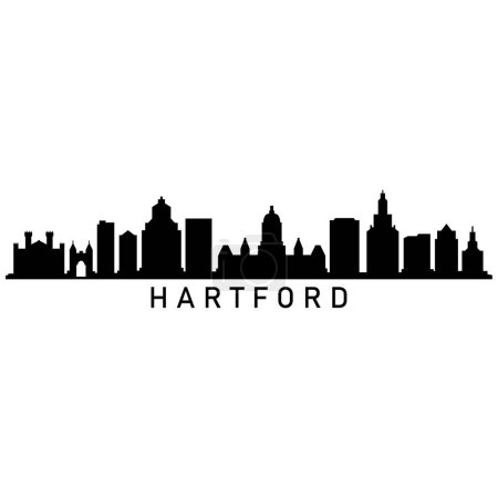 Ilustración de Hartford USA ilustración vectorial de la ciudad - Imagen libre de derechos