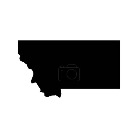 Illustration for Map of montana, icon vector - Royalty Free Image