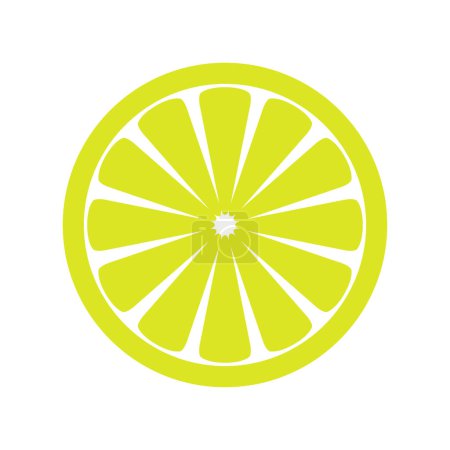 Téléchargez les illustrations : Tranche de fruit de citron icône isolée - en licence libre de droit