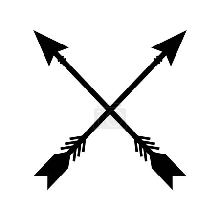 Ilustración de Icono de flechas cruzadas sobre fondo blanco - Imagen libre de derechos