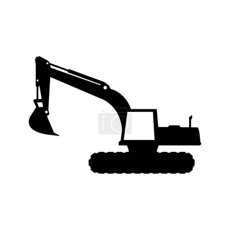 Illustration for Excavator icon on white background. flat style. eps - Royalty Free Image