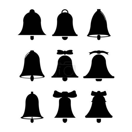 Illustration for Set of bell icons, vector illustration - Royalty Free Image