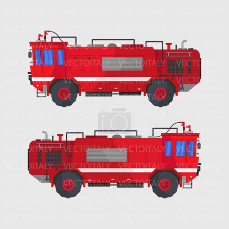 Illustration for Fire truck vector illustration - Royalty Free Image