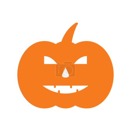 Illustration for Happy halloween pumpkin face icon - Royalty Free Image