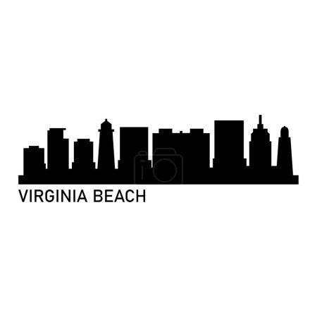 Téléchargez les illustrations : Virginia plage USA ville vecteur illustration - en licence libre de droit