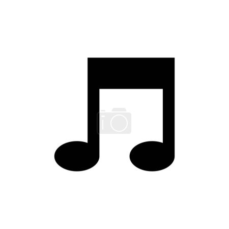 Illustration for Vector music note icon. note icon. music note sign symbol - Royalty Free Image