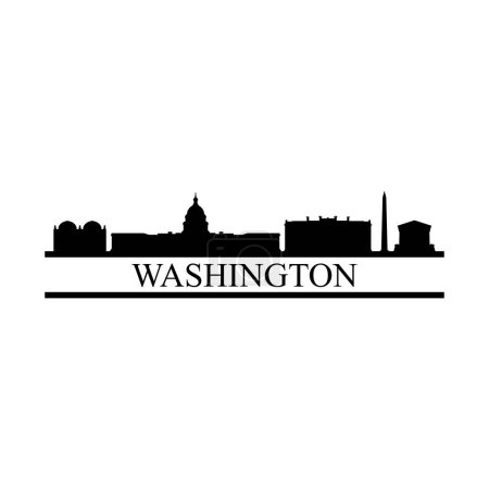 Ilustración de Washington USA ilustración vectorial de la ciudad - Imagen libre de derechos
