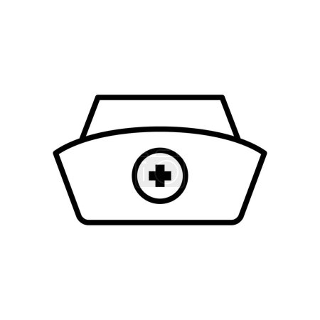 Illustration for Nurse hat line icon, vector illustration, outline symbol, linear linear. - Royalty Free Image