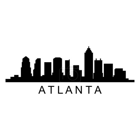 Téléchargez les illustrations : Atlanta USA illustration vectorielle de ville - en licence libre de droit