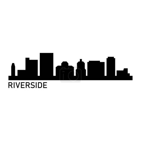 Téléchargez les illustrations : Illustration vectorielle ville Riverside USA - en licence libre de droit
